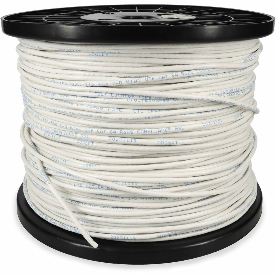 AddOn 1000ft Non-Terminated White CAT 6 Slim PVC Bulk Cable - ADD-CAT6SLBULK1K-WE