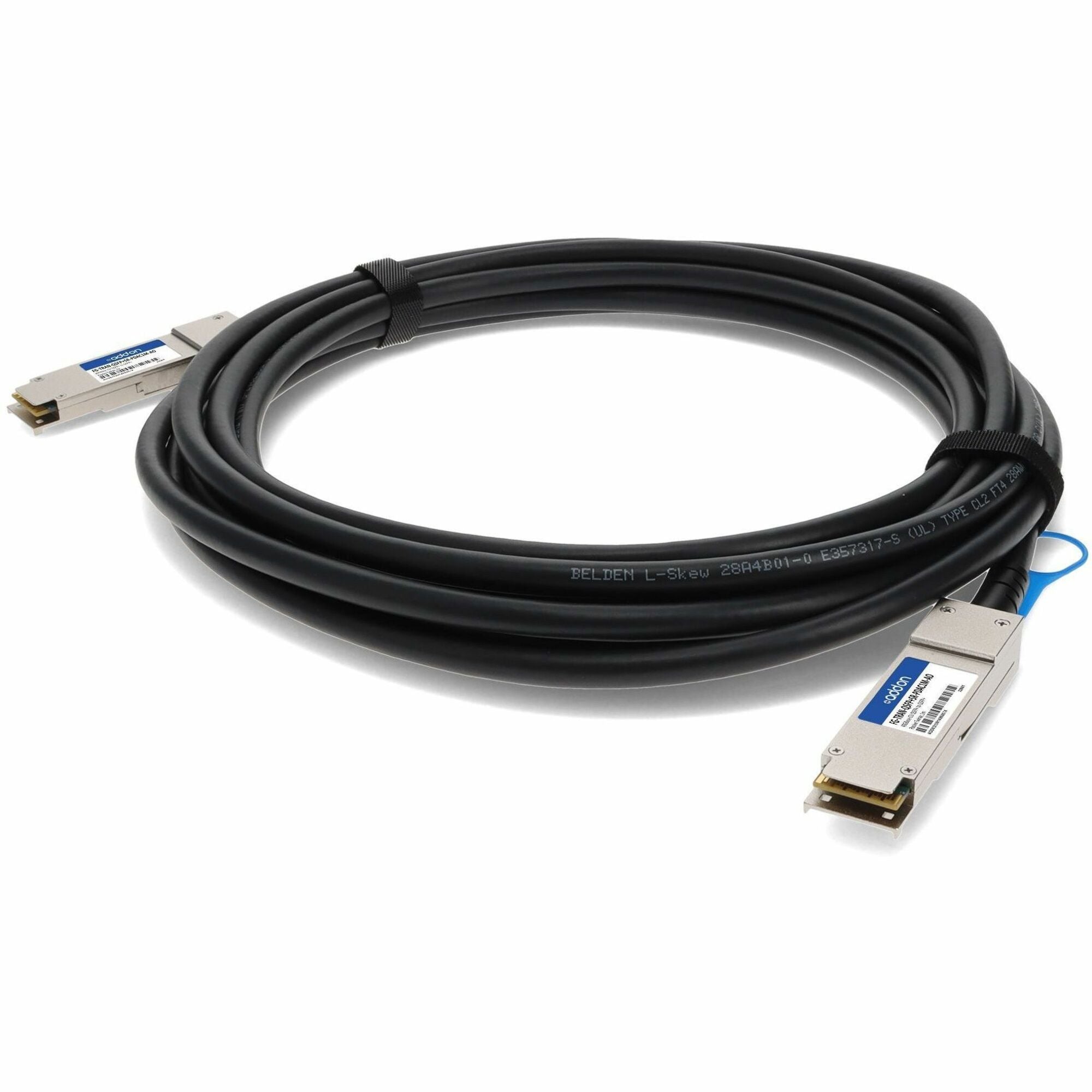AddOn Fortinet FG-TRAN-QSFP+SR-PDAC1M Compatible TAA Compliant 40GBase-CU QSFP+ Direct Attach Cable (Passive Twinax, 1m) - FG-TRAN-QSFP+SR-PDAC1M-AO