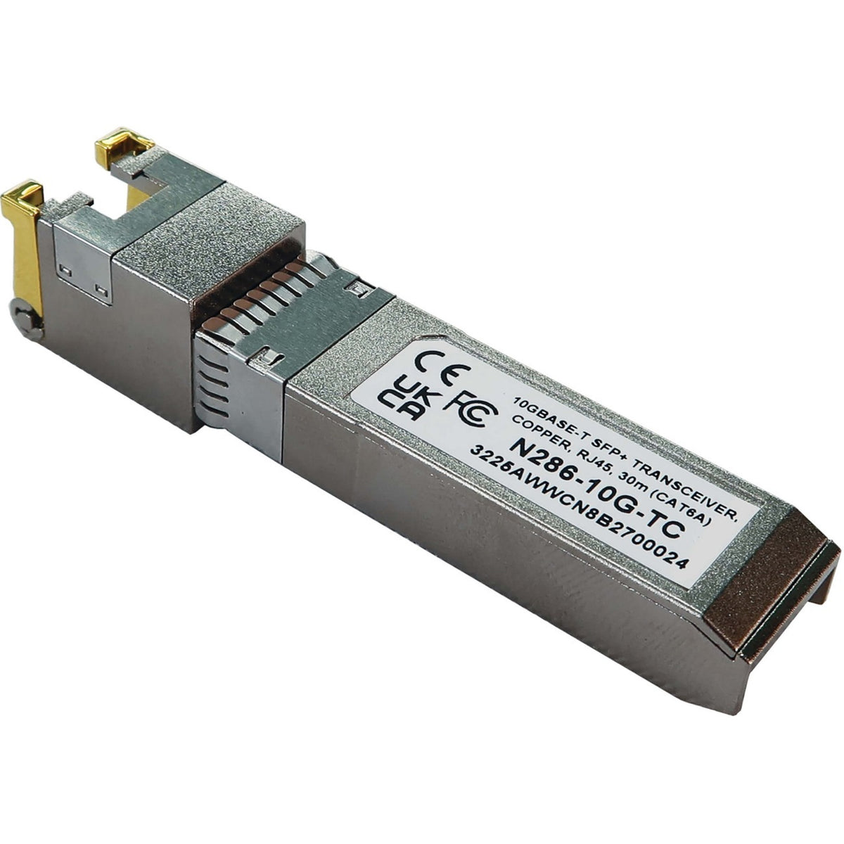 Tripp Lite by Eaton Cisco-Compatible SFP+ Transceiver - 10Gbps, Copper, RJ45, Cat6a, 98 ft. (30 m) - N286-10G-TC