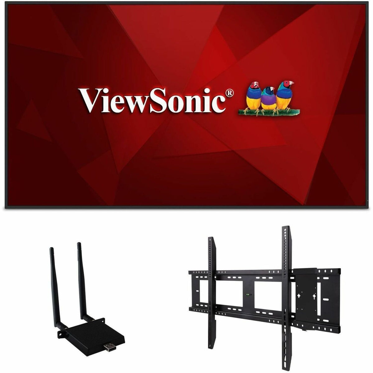 ViewSonic Commercial Display CDE5530-E1 - 4K, Integrated Software, WiFi Adapter and Fixed Wall Mount - 450 cd/m2 - 55" - CDE5530-E1