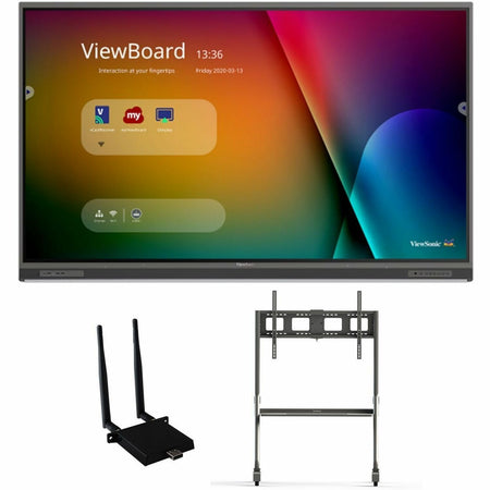 ViewSonic ViewBoard IFP8652-1C-E4 - 4K Interactive Display with WiFi Adapter and Slim Trolley Cart - 400 cd/m2 - 86" - IFP8652-1C-E4