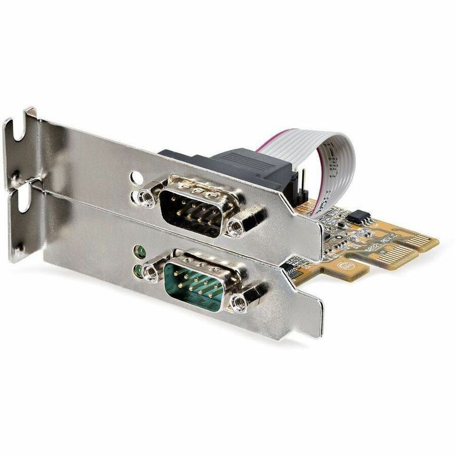 StarTech.com 2-Port PCI Express Serial Card, Dual Port PCIe to RS232 (DB9) Serial Card, 16C1050 UART, COM Retention, Windows & Linux - 21050-PC-SERIAL-LP