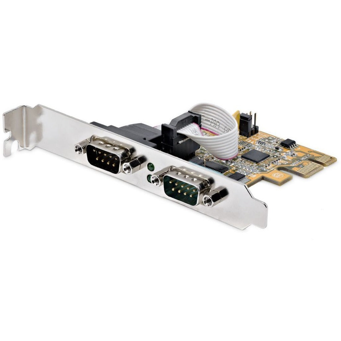 StarTech.com 2-Port PCI Express Serial Card, Dual Port PCIe to RS232 (DB9) Serial Card, 16C1050 UART, COM Retention, Windows & Linux - 21050-PC-SERIAL-LP