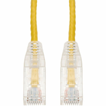AddOn 15ft Yellow CAT 6A Slim PVC Ethernet Cable Snagless Clear-Claw RJ-45 M/M - ADD-15FSLCAT6A-YW