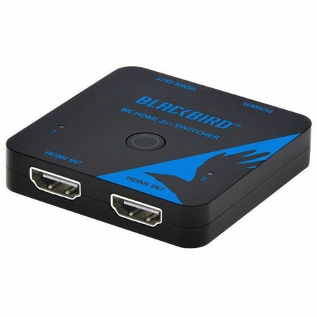 Monoprice Blackbird 8K60 2x1 Video Switcher with HDMI, HDCP 2.3, Share One 8K60 HDMI Input Between Two Sources - 44434
