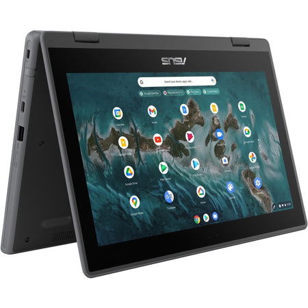 Asus Chromebook Flip CR1 CR1100FKA-YZ184T 11.6" Touchscreen Rugged Convertible 2 in 1 Chromebook - HD - Intel Celeron N5100 - 8 GB - 64 GB Flash Memory - Dark Gray - CR1100FKA-YZ184T