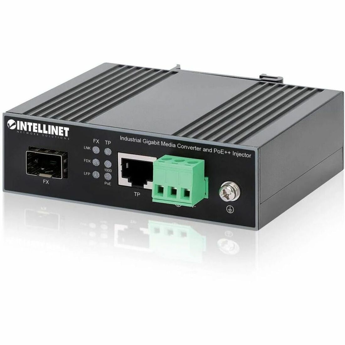 Intellinet Industrial Gigabit Media Converter and PoE++ Injector - 509107