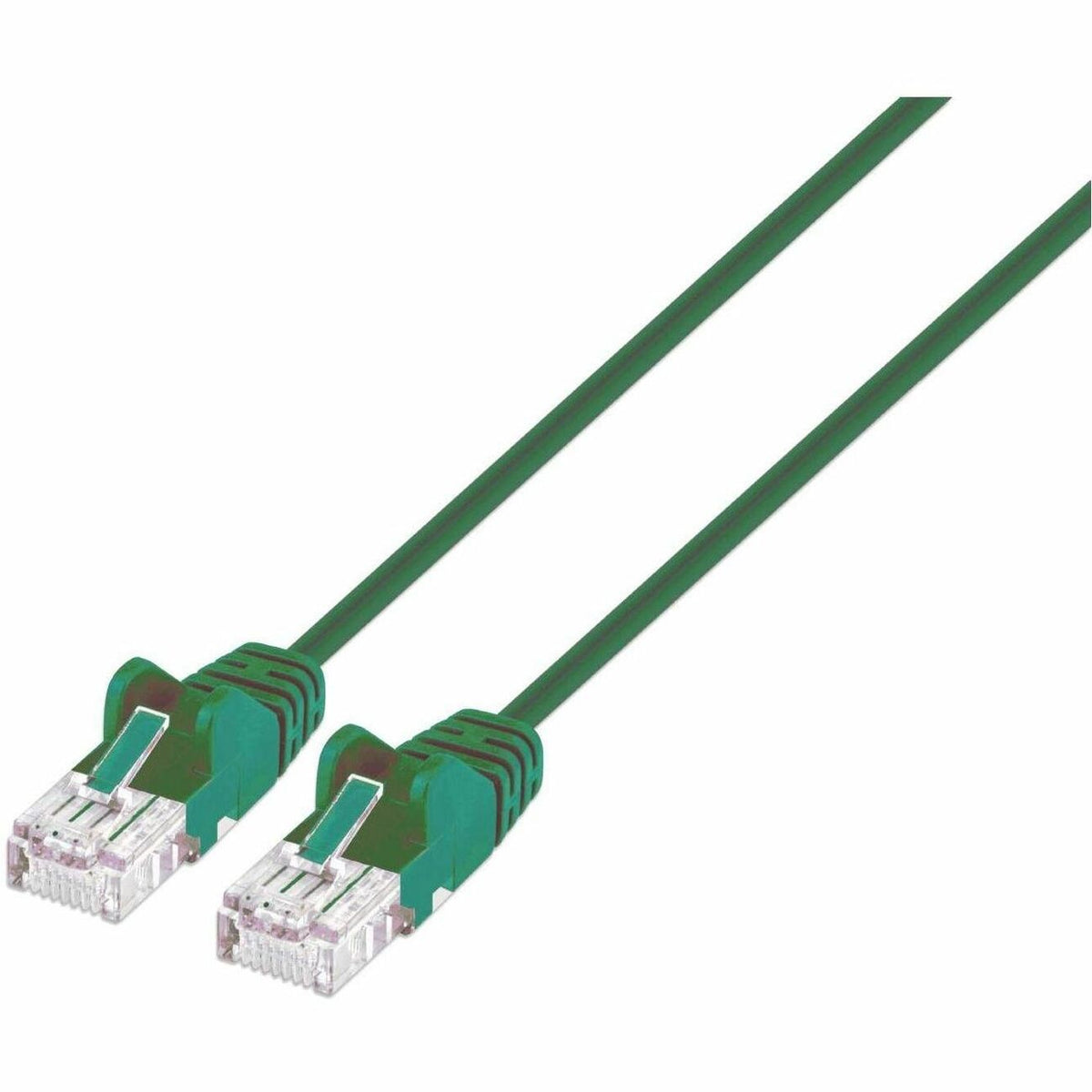 Intellinet Cat6 U/UTP Slim Network Patch Cable, 14 ft., Green - 744126