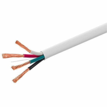 Monoprice Speaker Wire, CL3 Rated, 4-Conductor, 12AWG, 250ft, White - 44333