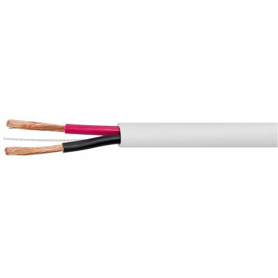 Monoprice Speaker Wire, CL3 Rated, 2-Conductor, 14AWG, 250ft, White - 44334