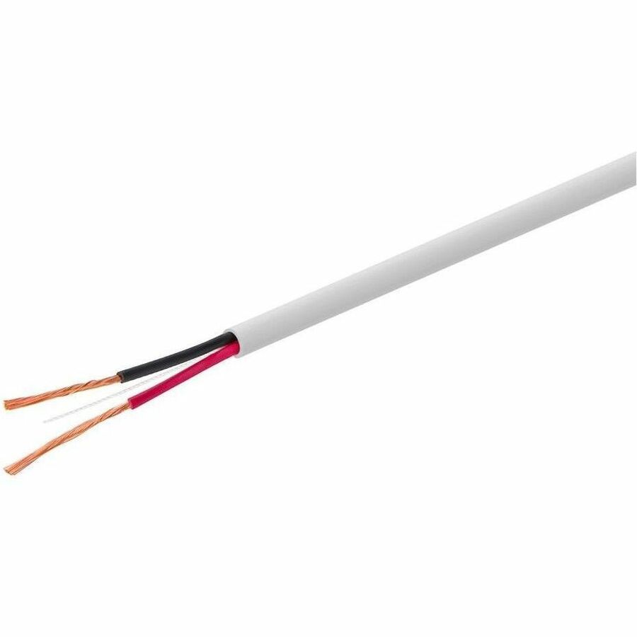 Monoprice Speaker Wire, CL3 Rated, 2-Conductor, 18AWG, 250ft, White - 44338