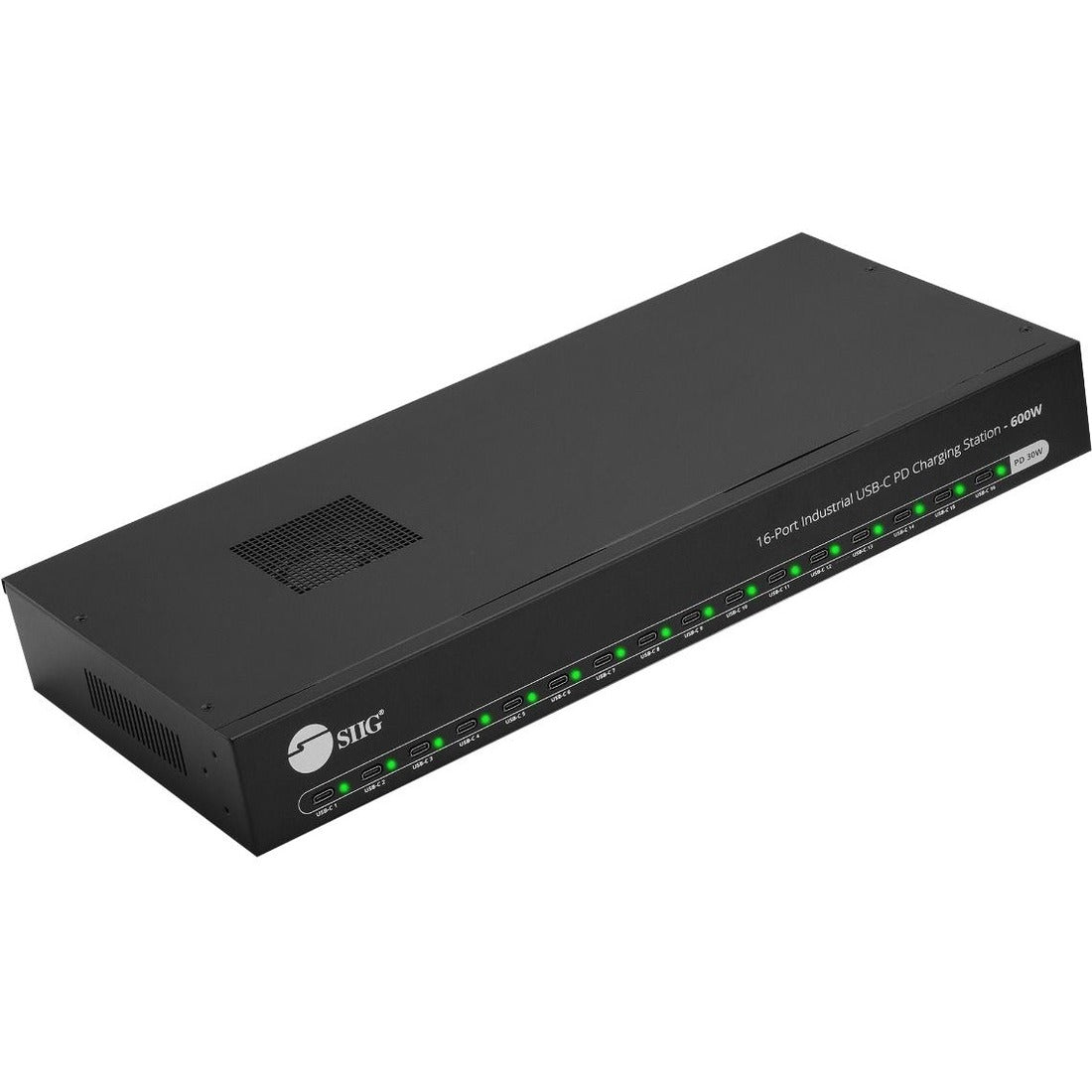 16-Port Industrial USB-C PD Charging Station - 600W - ID-US0A11-S1