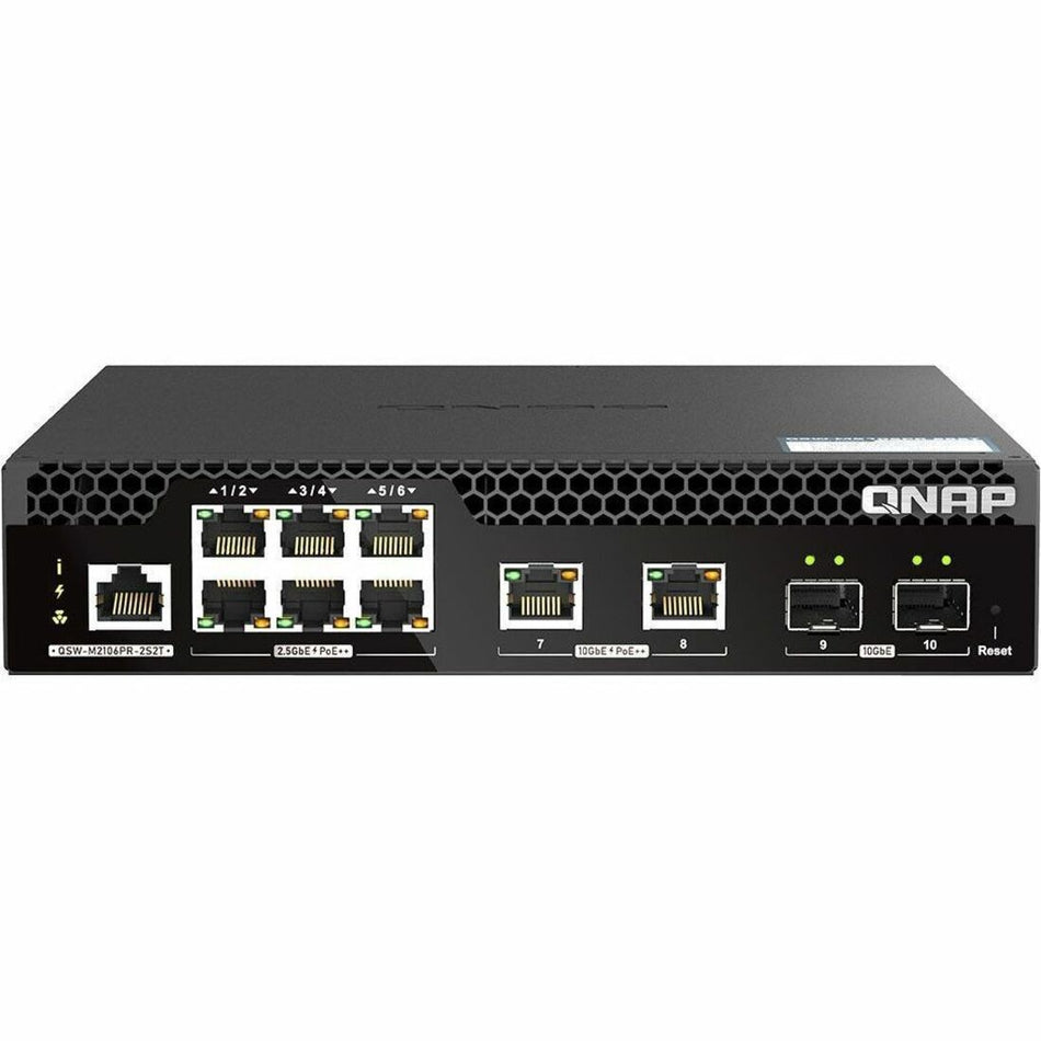 QNAP QSW-M2106PR-2S2T Ethernet Switch - QSW-M2106PR-2S2T-US