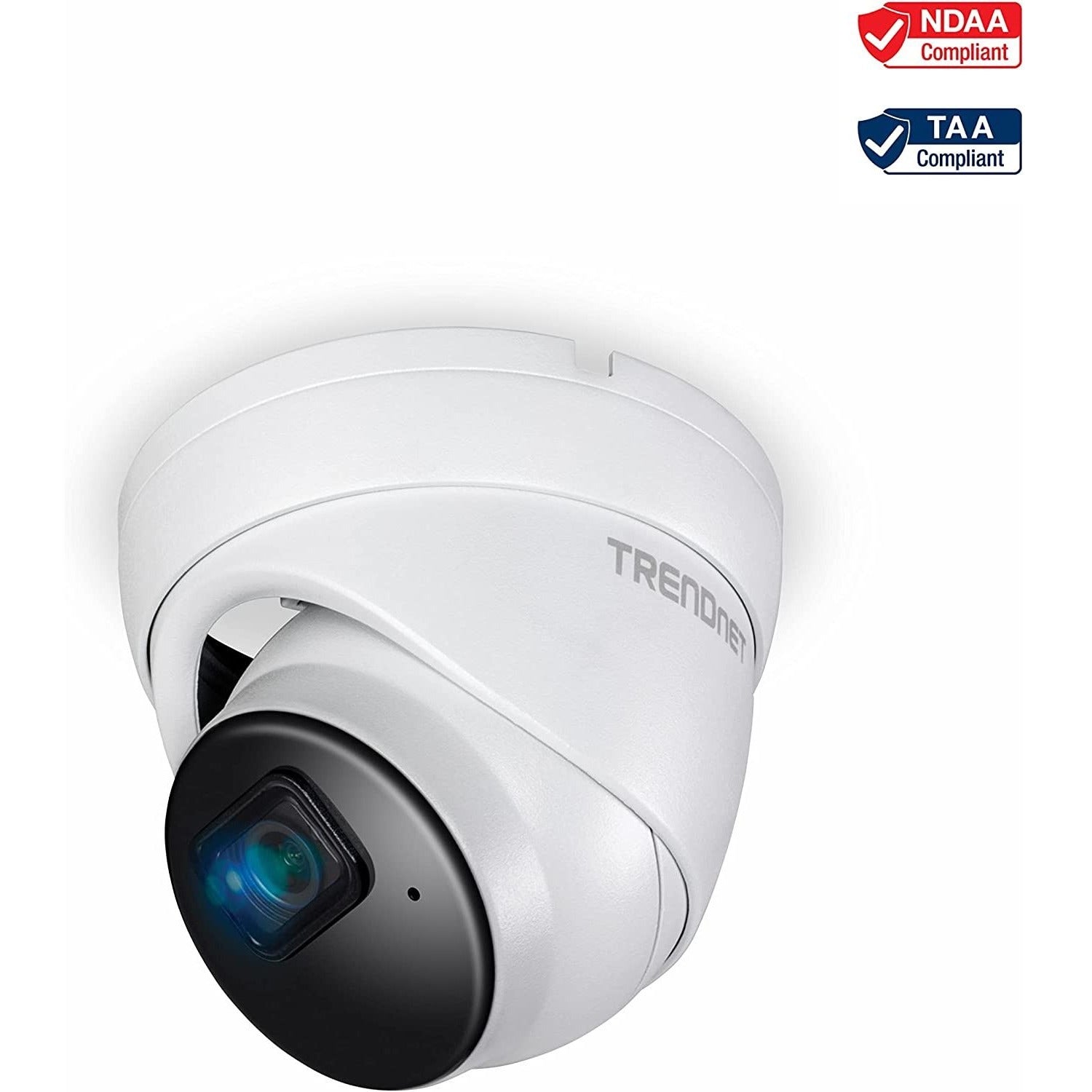 TRENDnet Indoor Outdoor 5MP H.265 PoE IR Fixed Turret Network Camera, IP66 Rated Housing, IR Night Vision up to 30m (98 ft.), Security Surveillance Camera, microSD Card Slot, White, TV-IP1515PI - TV-IP1515PI
