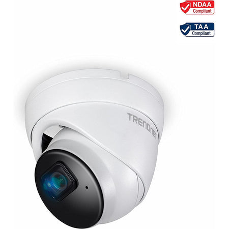 TRENDnet Indoor Outdoor 5MP H.265 PoE IR Fixed Turret Network Camera, IP66 Rated Housing, IR Night Vision up to 30m (98 ft.), Security Surveillance Camera, microSD Card Slot, White, TV-IP1515PI - TV-IP1515PI