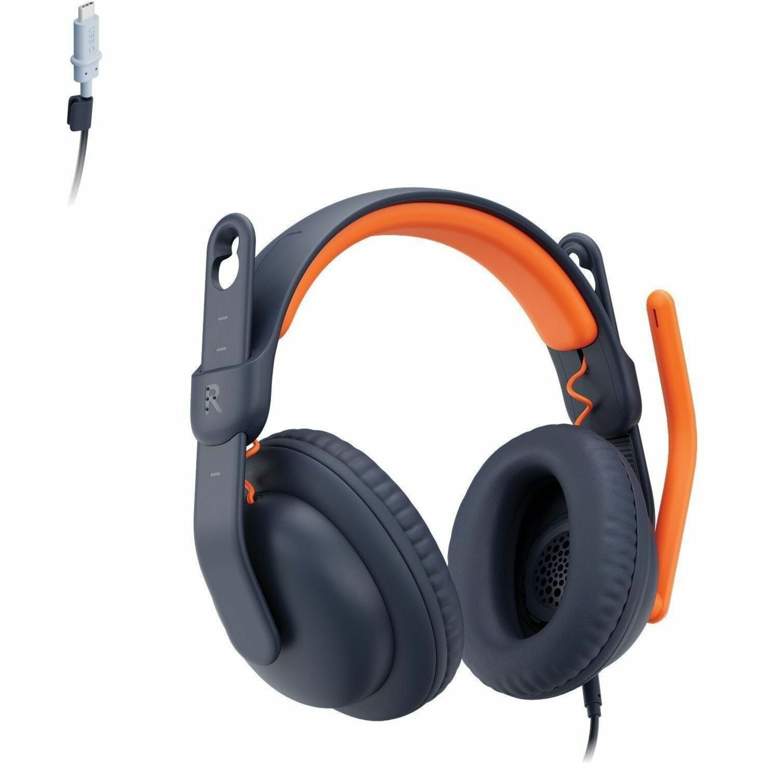 Logitech Zone Learn Wired Headset with Microphone for Learners, Comfortable and Adjustable Fit for Kids, USB C - 981-001383