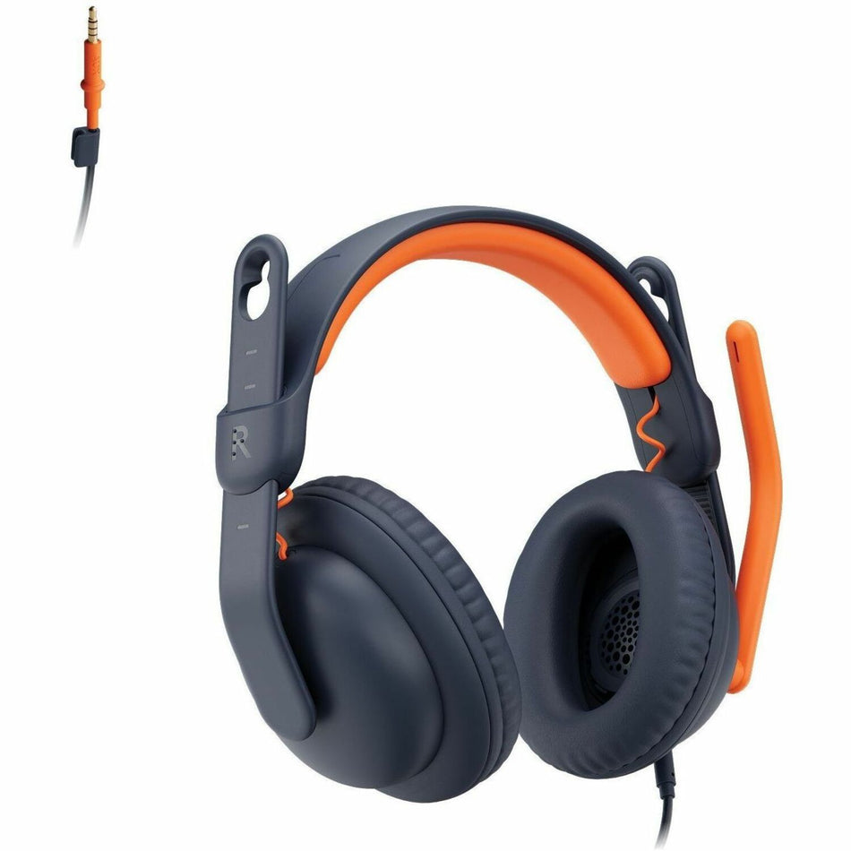 Logitech Zone Learn Wired Headset with Microphone for Learners, Comfortable and Adjustable Fit for Kids, 3.5mm AUX, for Windows/MacOS/iPadOS/Android/Mobile - 981-001389