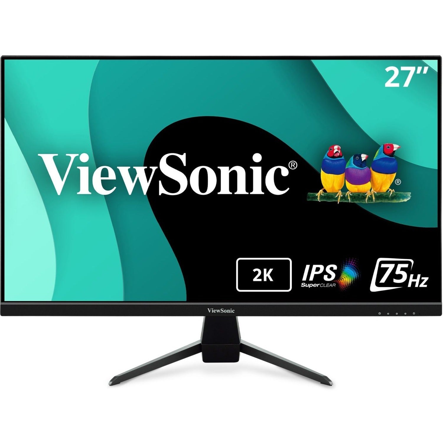 ViewSonic VX2767U-2K 27 Inch 1440p IPS Monitor with 65W USB C, HDR10 Content Support, Ultra-Thin Bezels, Eye Care, HDMI, and DP input - VX2767U-2K