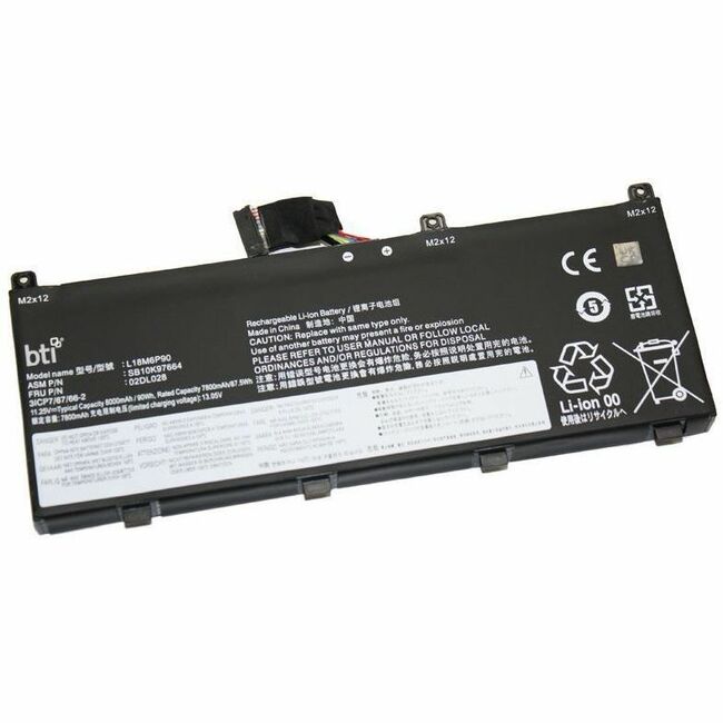 BTI 02DL028-BTI 11.25V 90WHR LI-ION BATTERY 02DL028, 02DL029, 5B10W13901, 5B10W13902, L18CP90, L18M6P90, SB10K97664, SB10T83145, SB10T93144 - 02DL028-BTI