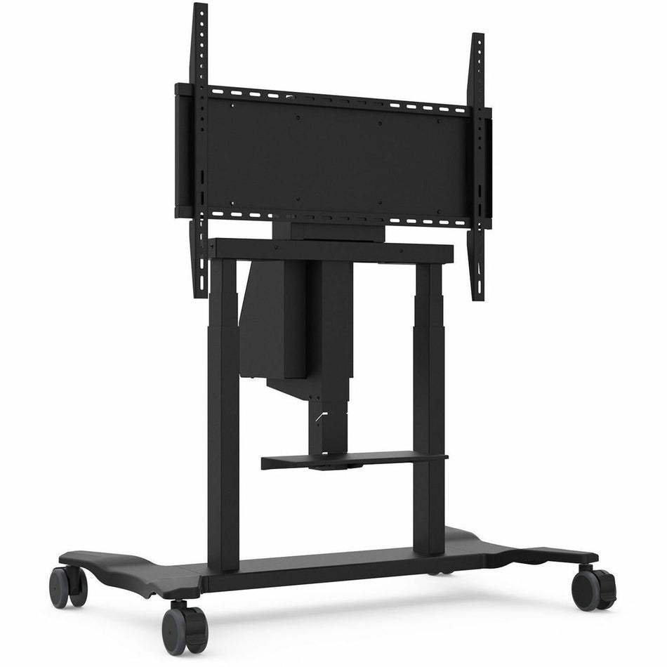 ViewSonic VB-STND-007 Universal Display Cart for 55 to 86 inch screens up to 265 lbs, VESA Pattern Compatible for 400x200 to 900x600mm, Storage Tray, and Lockable Wheels - VB-STND-007