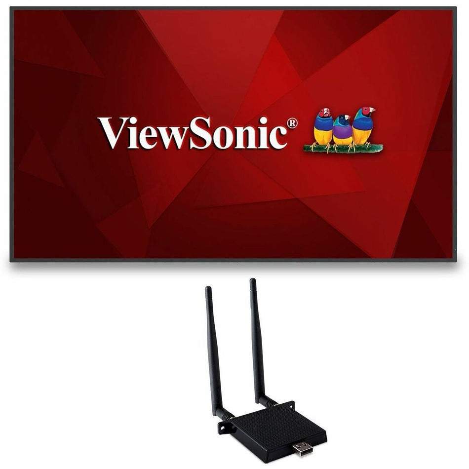 ViewSonic Commercial Display CDE5530-W1 - 4K, 24/7 Operation, Integrated Software and WiFi Adapter - 450 cd/m2 - 55" - CDE5530-W1