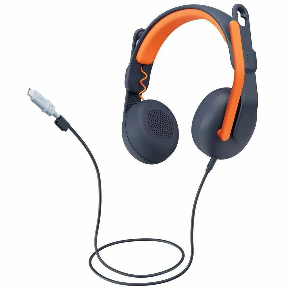 Logitech Zone Learn Wired Headset with Microphone for Learners, Comfortable and Adjustable Fit for Kids, USB A - 981-001367
