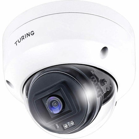 Turing Video EDGE+ EVC5FD 5 Megapixel Outdoor Network Camera - Color - Dome - White - TAA Compliant - EVC5FD256-1Y