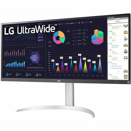 LG Ultrawide 34BQ650-W 34" Class UW-UXGA LCD Monitor - 21:9 - Textured Black, Textured White - 34BQ650-W