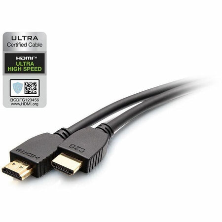 C2G 3ft Plus Series Ultra High Speed HDMI&trade; Cable with Ethernet - In-Wall CL2 Rated - 8K 60Hz - M/M - Black - C2G10410