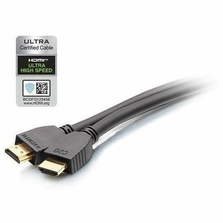 C2G 12ft Plus Series Ultra High Speed HDMI Cable with Ethernet - In-Wall CL2 Rated - 8K 60Hz - M/M - Black - C2G10413