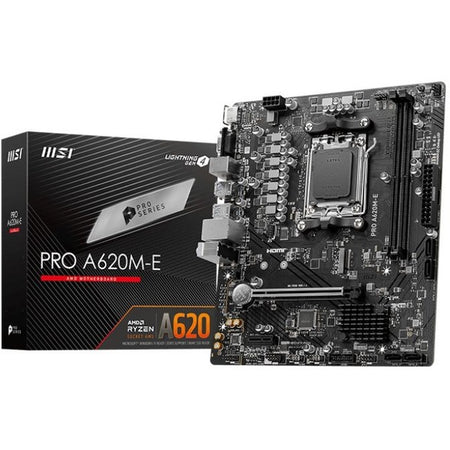 MSI Pro PRO A620M-E Gaming Desktop Motherboard - AMD A620 Chipset - Socket AM5 - Micro ATX - PROA620ME