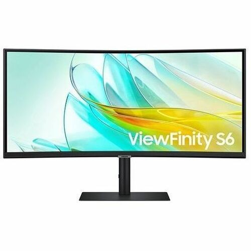 Samsung ViewFinity S6 S34C654UAN 34" Class UW-QHD Curved Screen LCD Monitor - 21:9 - Black - S34C654UAN
