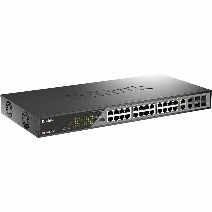 D-Link 8-Port 10/100/1000 PoE Gigabit Ethernet Surveillance Switch - DSS-200G-28MP