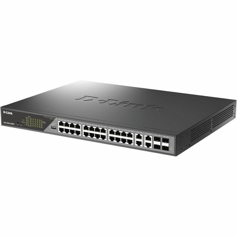 D-Link 8-Port 10/100/1000 PoE Gigabit Ethernet Surveillance Switch - DSS-200G-28MPP