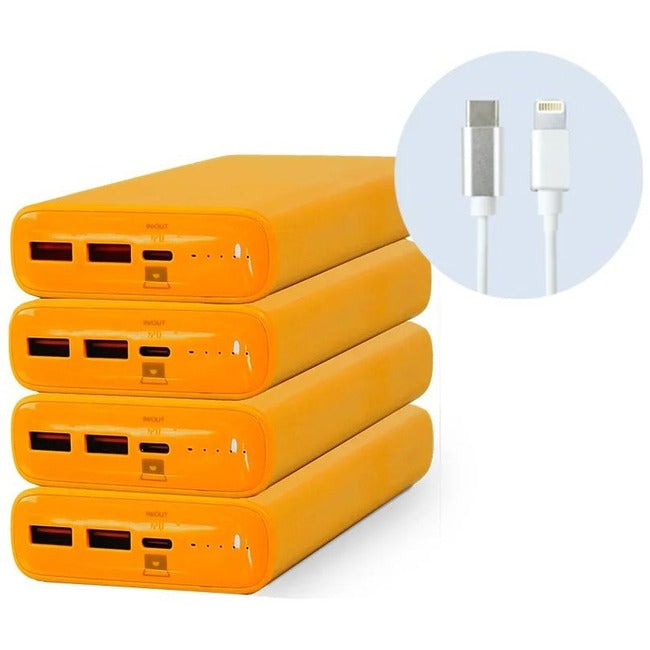 JAR Systems Active Charge Power Banks with Lightning Cables - PBYLLGN