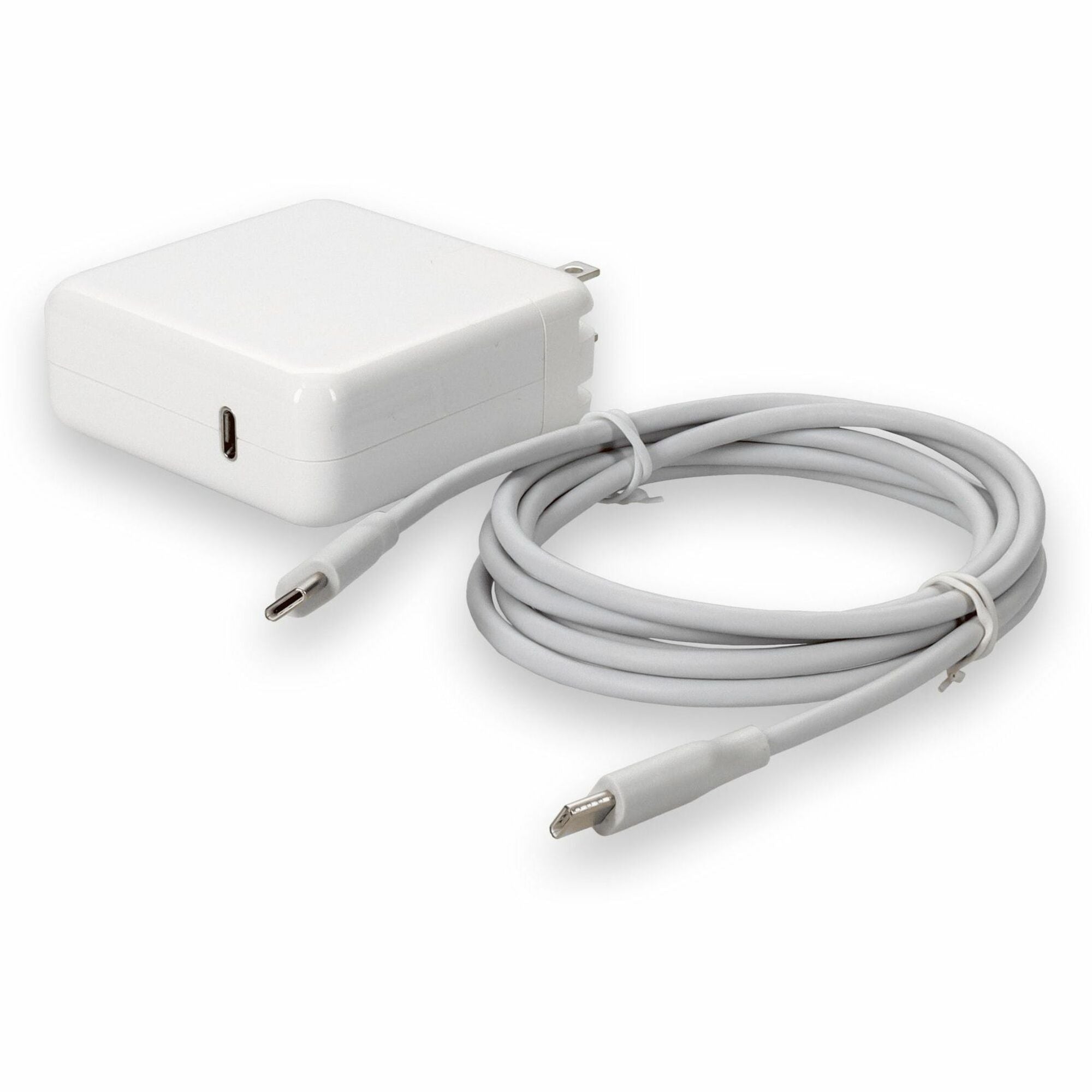 AddOn 6ft Apple Computer MRW22LLA Compatible 60W 20V at 4.25A White USB-C Laptop Power Adapter and Cable - MRW22LL/A-AA