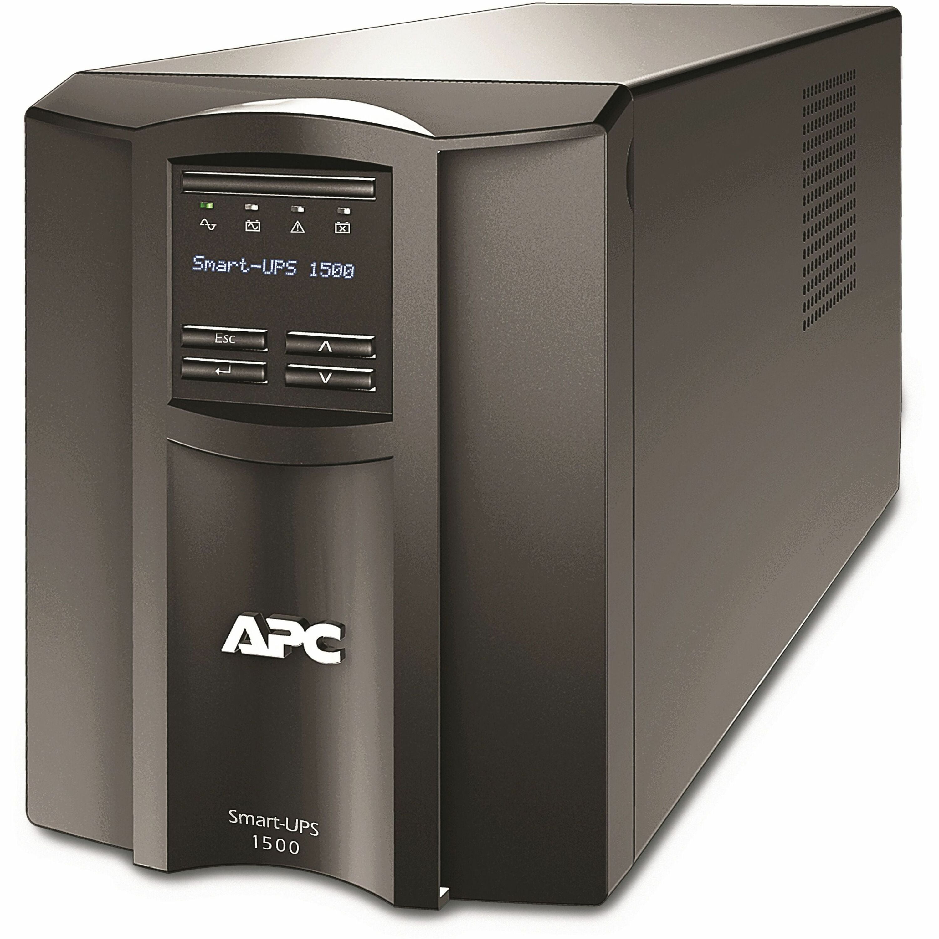 APC Smart-UPS, Line Interactive, 1500VA, Tower, 120V, 8x NEMA 5-15R outlets, SmartConnect Port+Network Card, AVR, LCD - SMT1500CNC