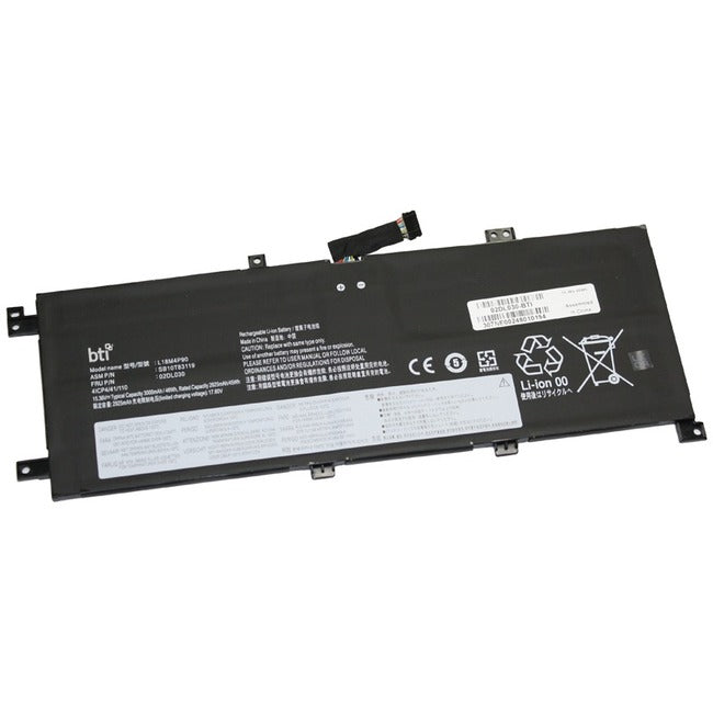 BTI 02DL030-BTI 4-CELL 15.36V LI-ION BATTERY 02DL030, 5B10W13935, SB10T83119, SB10T83178, 02DL031, L18C4P90 - 02DL030-BTI