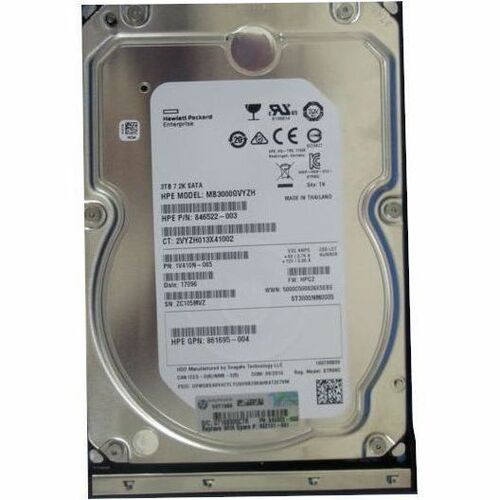 HPE Sourcing 3 TB Hard Drive - 3.5" Internal - SAS (6Gb/s SAS) - 862131-001