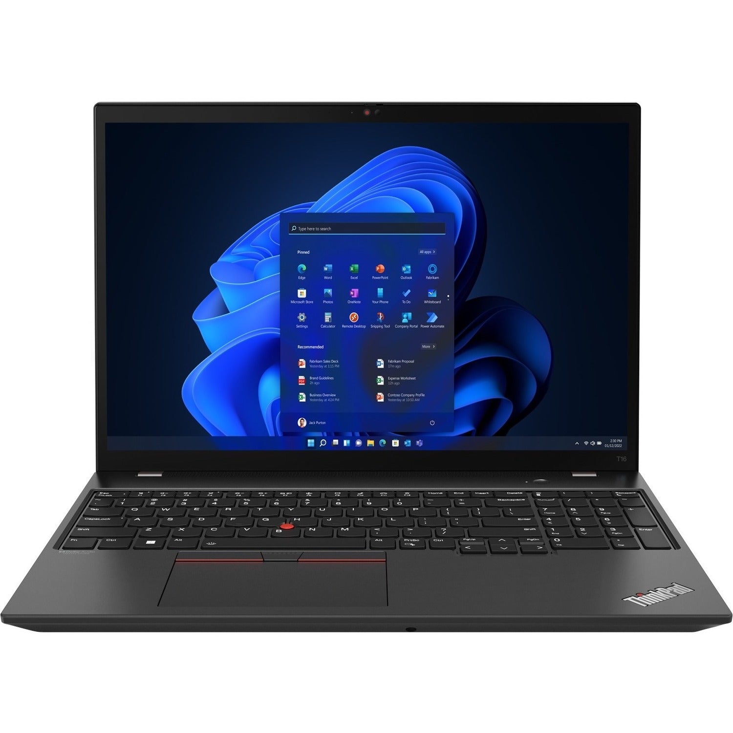 Lenovo ThinkPad T16 Gen 1 21CH0065US 16" Notebook - WUXGA - AMD Ryzen 5 PRO 6650U - 16 GB - 256 GB SSD - English Keyboard - Thunder Black - 21CH0065US