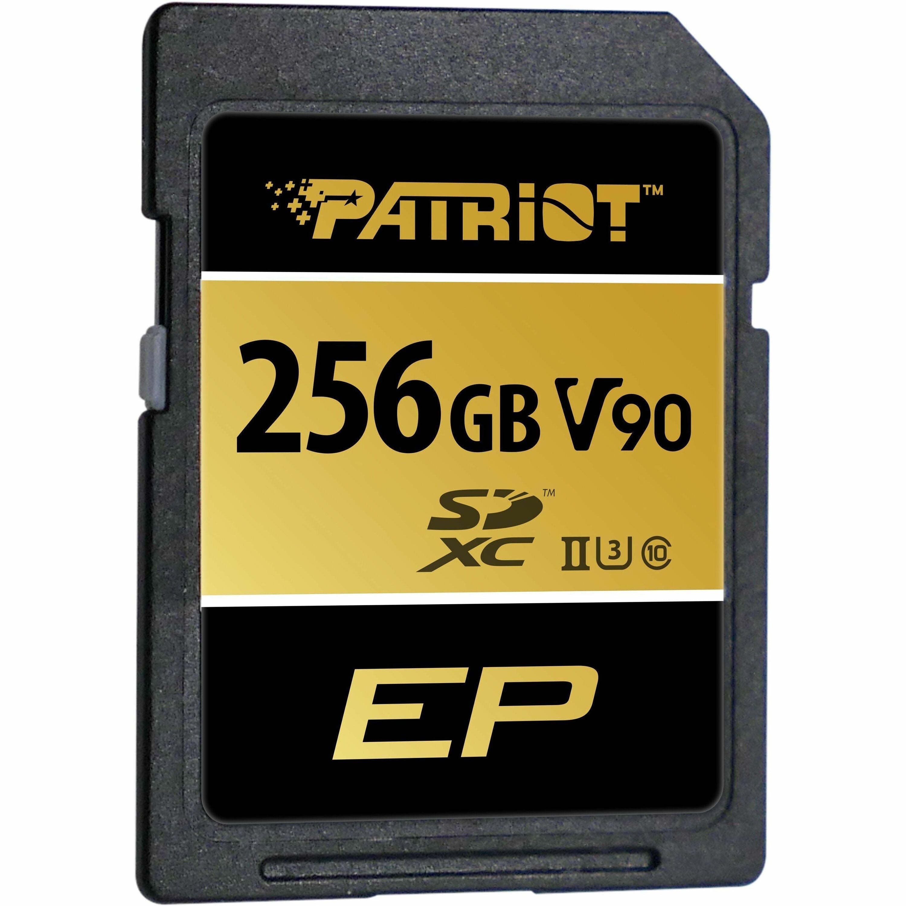 Patriot Memory 256 GB Class 10/UHS-II (U3) V90 SDXC - 1 Pack - PEF256GEP92SDX