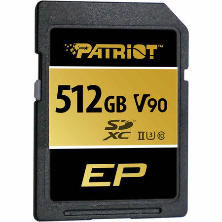 Patriot Memory 512 GB Class 10/UHS-II (U3) V90 SDXC - 1 Pack - PEF512GEP92SDX