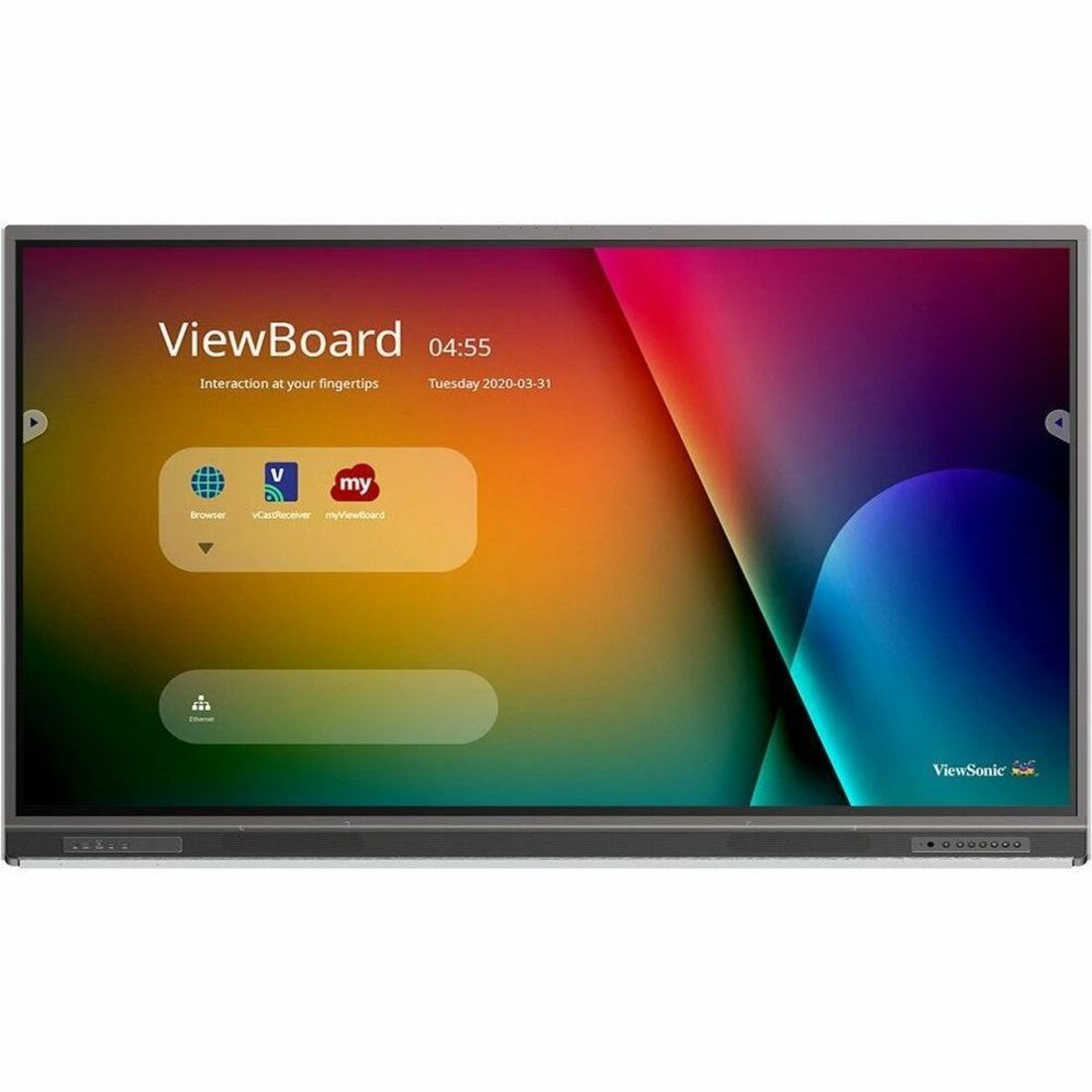 ViewSonic ViewBoard IFP7552-1CN - 4K Interactive Display with Integrated Software, USB C, RJ45 - 400 cd/m2 - 75" - IFP7552-1CN