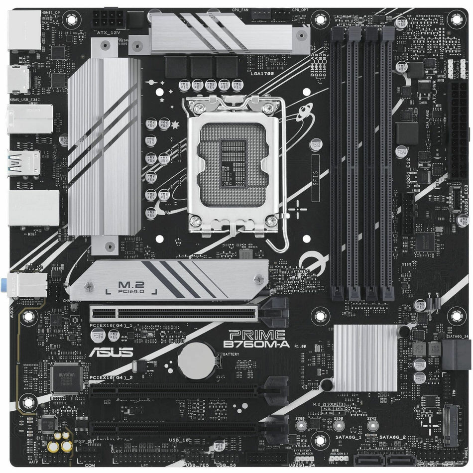 Asus Prime PRIME B760M-A Desktop Motherboard - Intel B760 Chipset - Socket LGA-1700 - Micro ATX - PRIME B760M-A