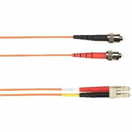 Black Box Colored Fiber OM3 50/125 Multimode Fiber Optic Patch Cable - LSZH - FOLZH10-005M-STLC-OR
