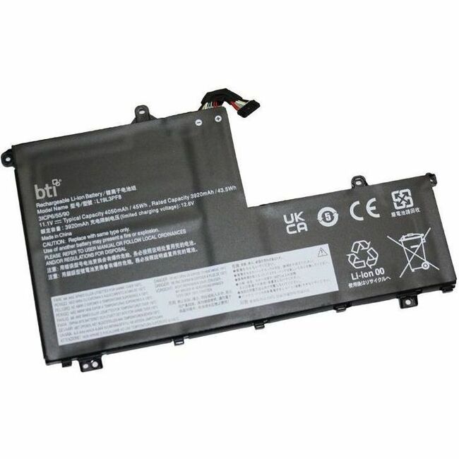 BTI L19L3PF8-BTI 11.1V 43.5WHR LI-ION BATTERY 5B10V25237, 5B10V25238, 5B10V25251, 5B10W67255, 5B10W67347, 5B10W67364, 5B10X55569, 5B10X55570, 5B10X55572, L19C3PF1, L19C3PF9, L19D3PF1, L19L3PF8, L19M3PF1, L19M3PF9, SB10V25236, SB10V25242, SB10V25248, SB10W67411, SB10X55573 - L19L3PF8-BTI