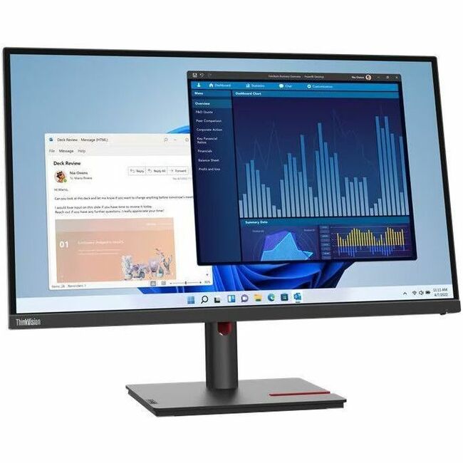 Lenovo ThinkVision T27p-30 27" Class Webcam 4K UHD LED Monitor - 16:9 - Black - 63A9ZAR1US