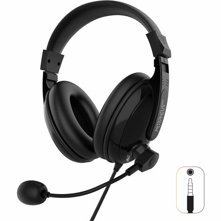 Morpheus 360 Basic Multimedia Stereo Headset - Adjustable Microphone - Lightweight Comfortable Design - Eco Leather Ear Cushions - HS3000S - HS3000S