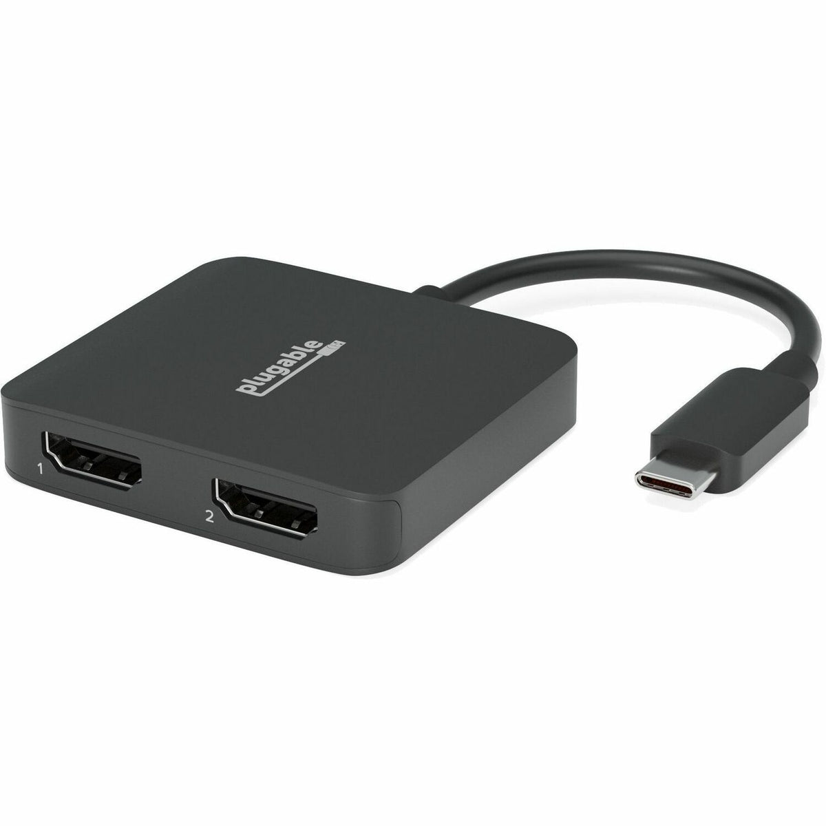 Plugable USB C to HDMI Adapter for Dual Monitors 4K 60Hz - USBC-MSTH2