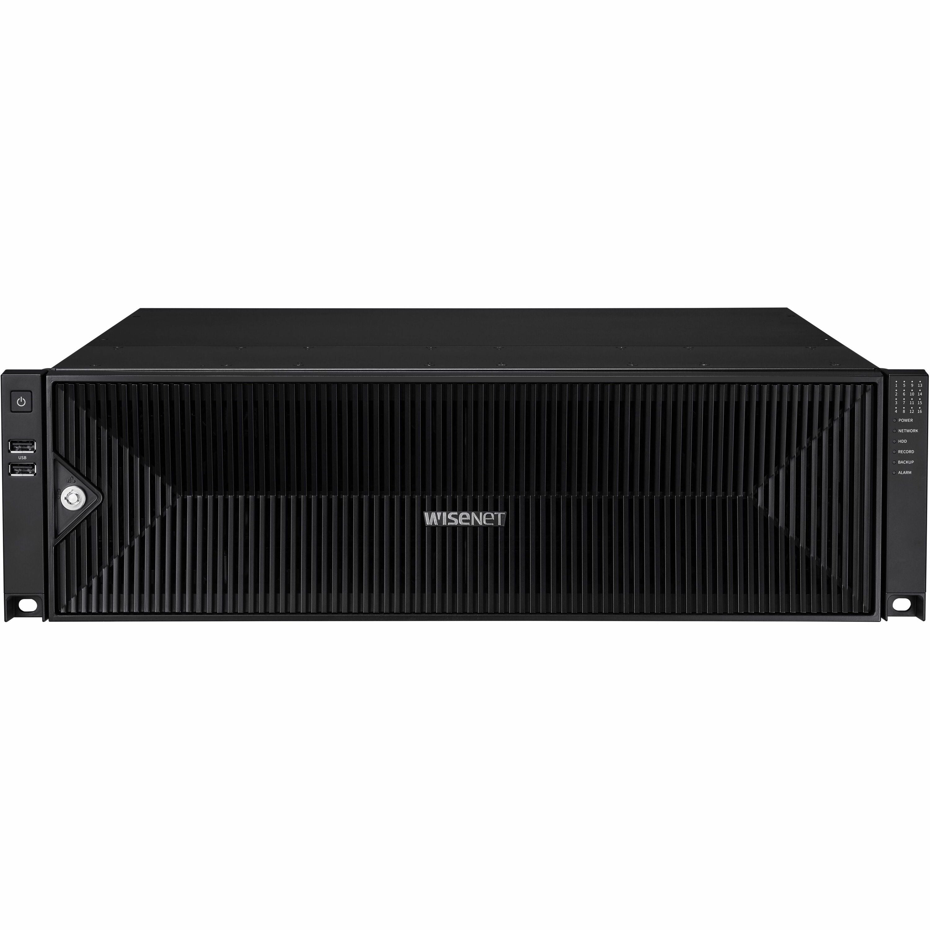 Wisenet 32CH 8K 400Mbps H.265 AI NVR - 160 TB HDD - PRN-3200B4-160TB